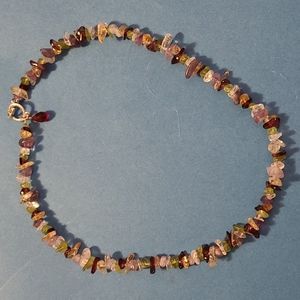 Raw stone necklace